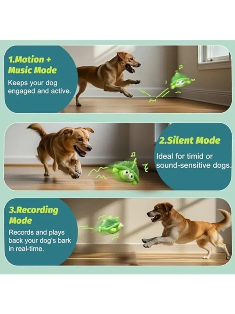 Engaging Interactive Dog Toy - Moving Turtle for Fun & Playful Pets